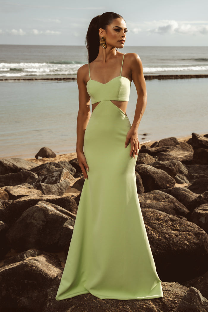 ORIANA DRESS | PALE LIME