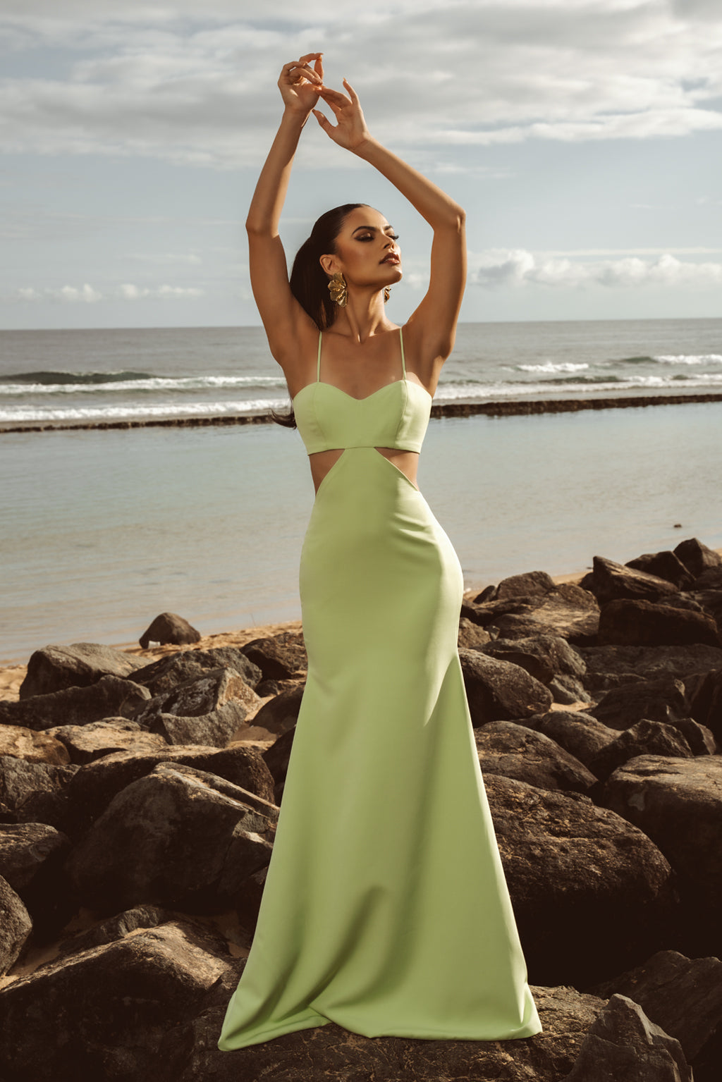 ORIANA DRESS | PALE LIME
