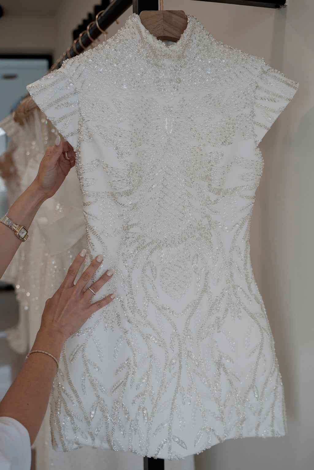 HIKARI BEADED SHORT DRESS